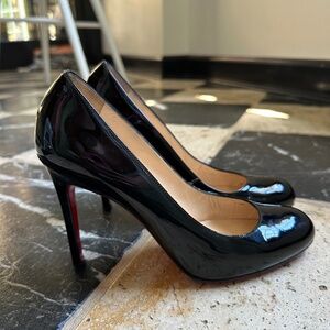Simple Black Patent Leather Christian Louboutin Heels